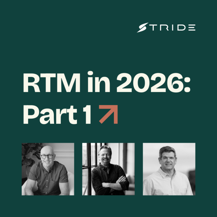 RTM in 2026 Part 1 blog cover featuring webinar speakers Rick Gawenda, Craig Brasington, and Ben Barron on a green background