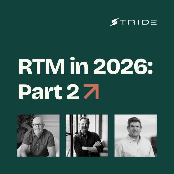 RTM in 2026 Part 2 blog cover featuring webinar speakers Rick Gawenda, Craig Brasington, and Ben Barron on a green background