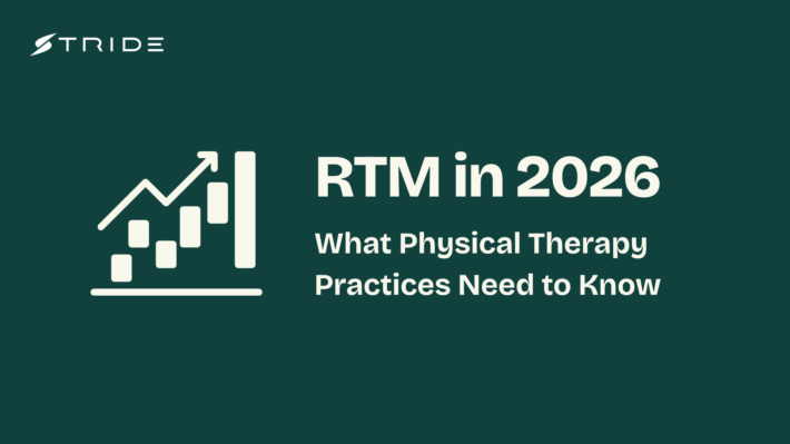 RTM in 2026: What Physical Therapy Practices Need to Know — blog post graphic with upward growth chart icon on green background